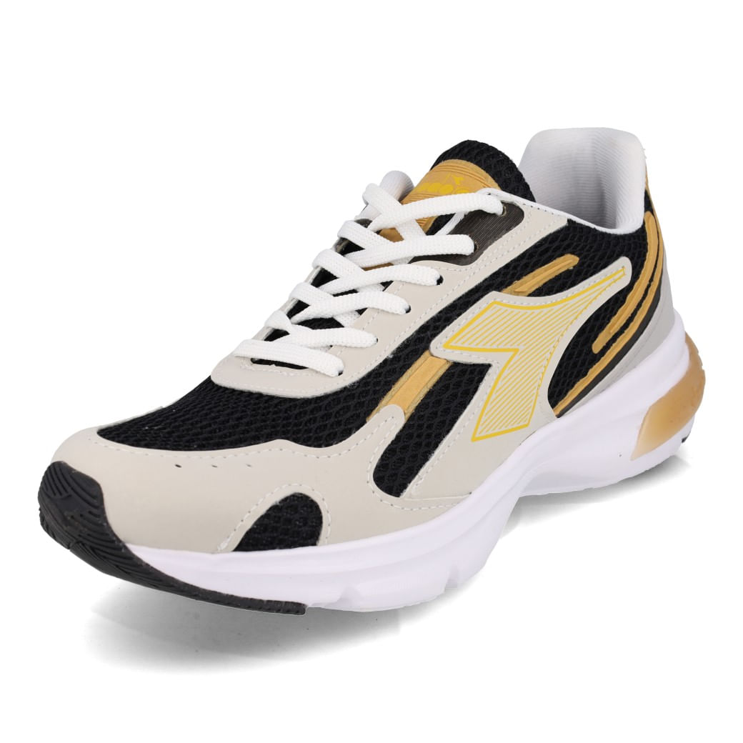 Diadora Tenis DFSC063-01 MASSIMO Preto-Branco-Dourado_10__